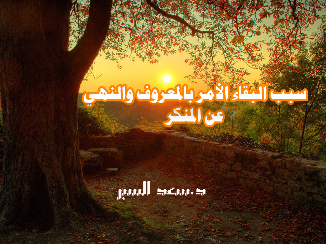 سبب البقاء الأمر بالمعروف والنهي عن المنكر -خطب الجمعة