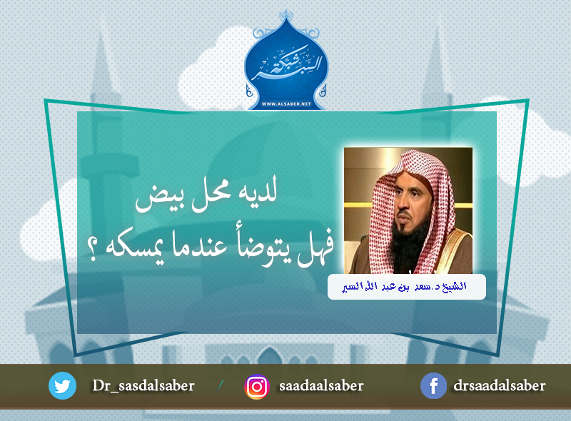 لديه محل بيض فهل يتوضأ عندما يمسكه ؟